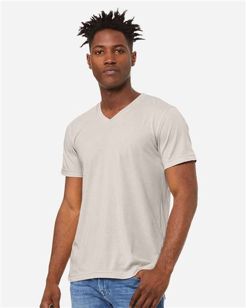 BELLA + CANVAS Unisex Heather CVC V-Neck Tee 3005CVC