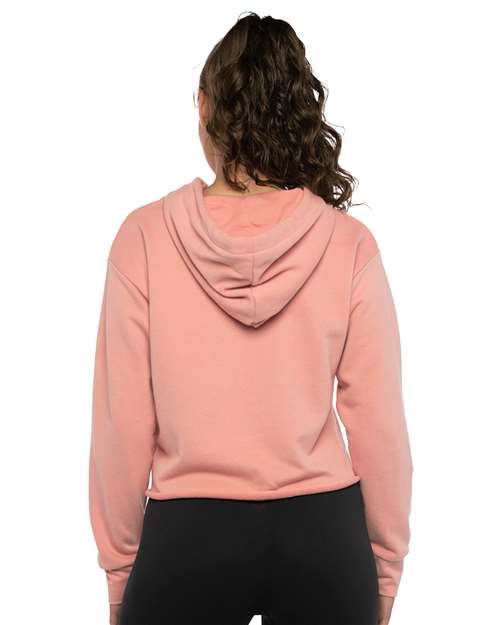 Next Level Women's Laguna Sueded Raw Edge Crop Hoodie Sweatshirt 9384 - HatFlow Company