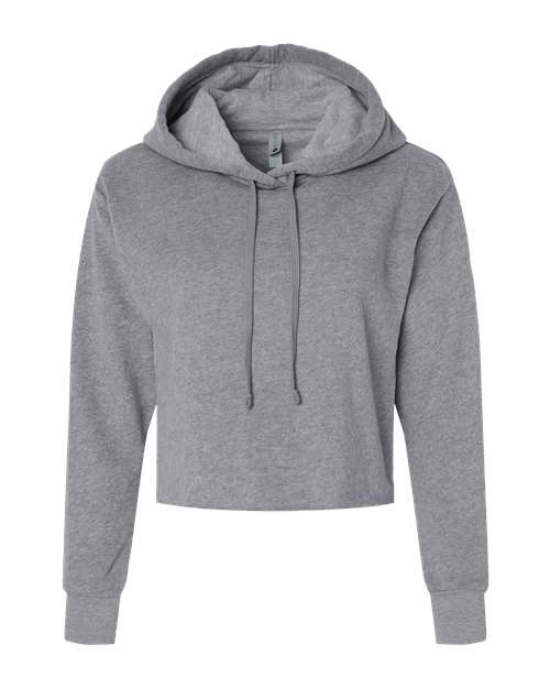 Next Level Women's Laguna Sueded Raw Edge Crop Hoodie Sweatshirt 9384 - HatFlow Company