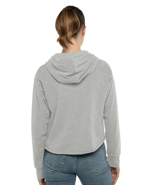 Next Level Women's Laguna Sueded Raw Edge Crop Hoodie Sweatshirt 9384 - HatFlow Company