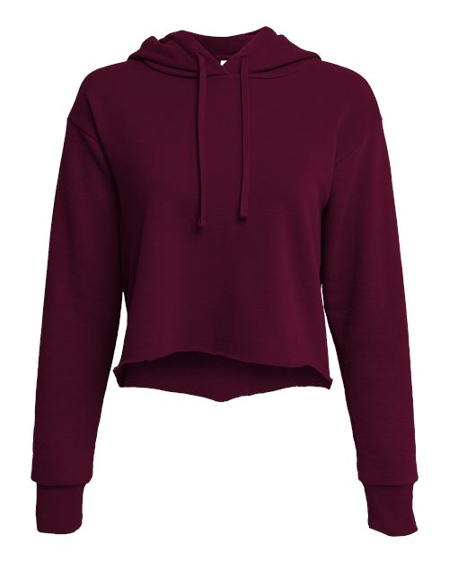 Next Level Women's Laguna Sueded Raw Edge Crop Hoodie Sweatshirt 9384 - HatFlow Company
