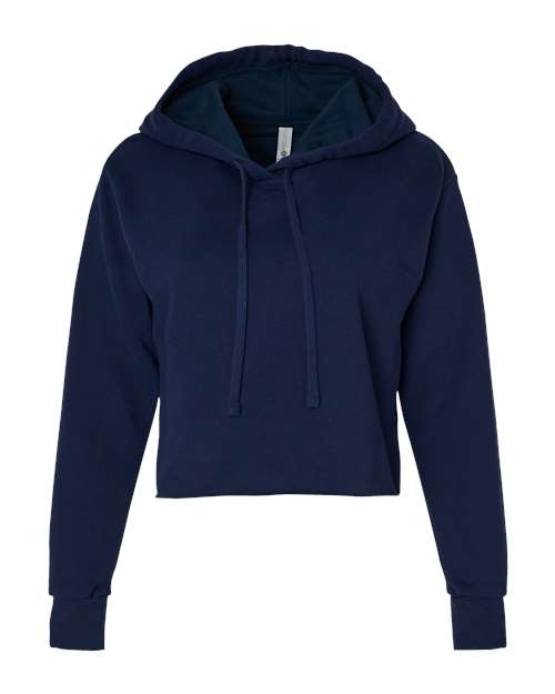 Next Level Women's Laguna Sueded Raw Edge Crop Hoodie Sweatshirt 9384 - HatFlow Company