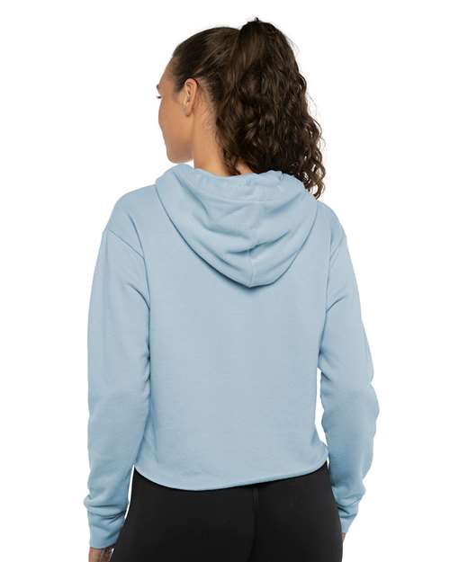 Next Level Women's Laguna Sueded Raw Edge Crop Hoodie Sweatshirt 9384 - HatFlow Company