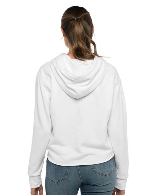 Next Level Women's Laguna Sueded Raw Edge Crop Hoodie Sweatshirt 9384 - HatFlow Company