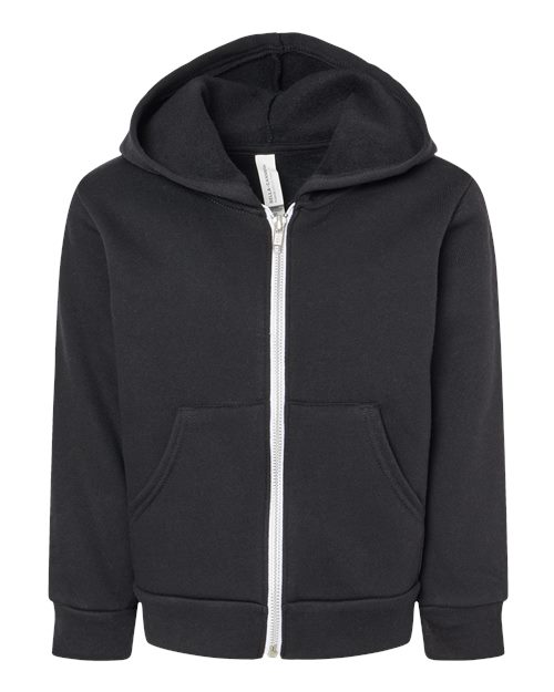 BELLA + CANVAS Toddler Sponge Fleece Full-Zip Hoodie Sweatshirt 3739T