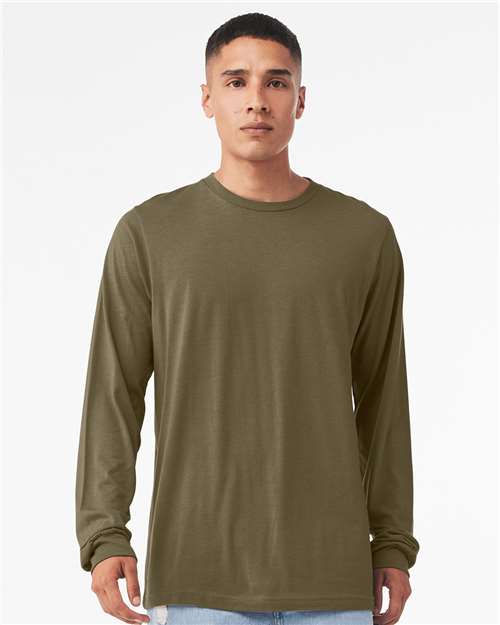 BELLA + CANVAS Heather CVC Long Sleeve Tee 3501CVC