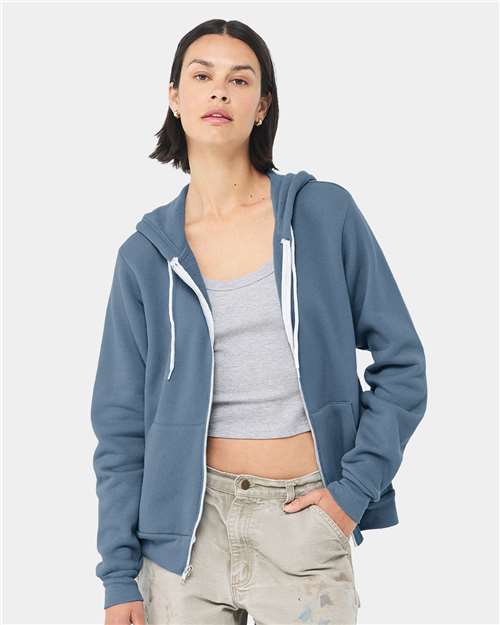 BELLA + CANVAS Unisex Sponge Fleece Full-Zip Hoodie Sweatshirt 3739 - HatFlow Company