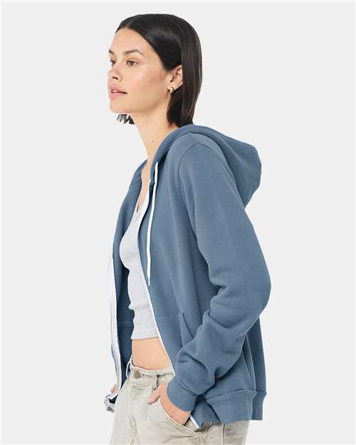 BELLA + CANVAS Unisex Sponge Fleece Full-Zip Hoodie Sweatshirt 3739 - HatFlow Company