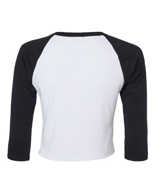 BELLA + CANVAS Women's Micro Rib Three-Quarter Raglan Sleeve Baby Tee 1200 - HatFlow Company