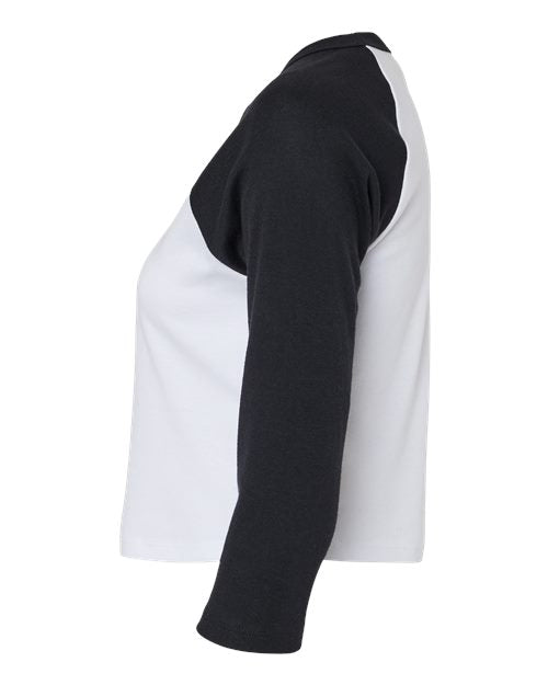 BELLA + CANVAS Women's Micro Rib Three-Quarter Raglan Sleeve Baby Tee 1200 - HatFlow Company