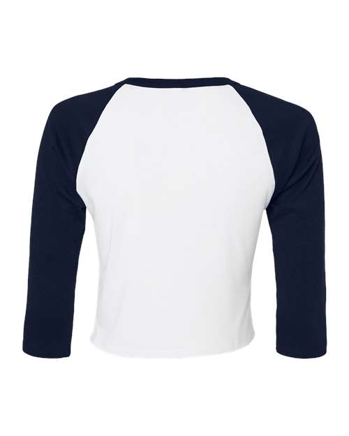 BELLA + CANVAS Women's Micro Rib Three-Quarter Raglan Sleeve Baby Tee 1200 - HatFlow Company