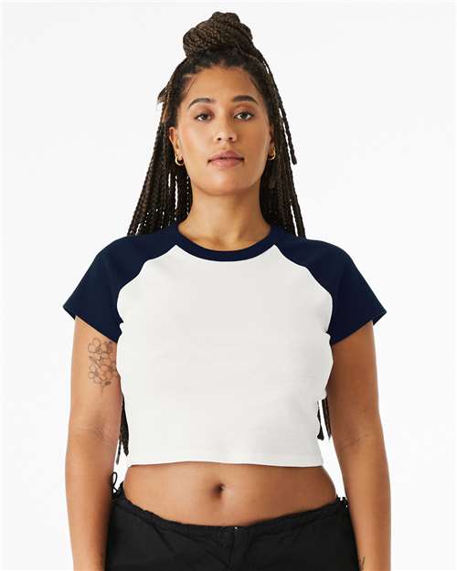 BELLA + CANVAS Women's Micro Rib Raglan Baby Tee 1201
