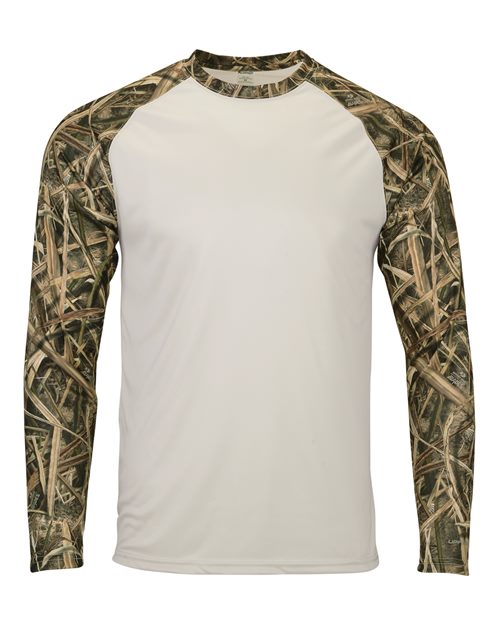 Paragon Men's Jackson Mossy Oak Colorblocked Long Sleeve T-Shirt 236
