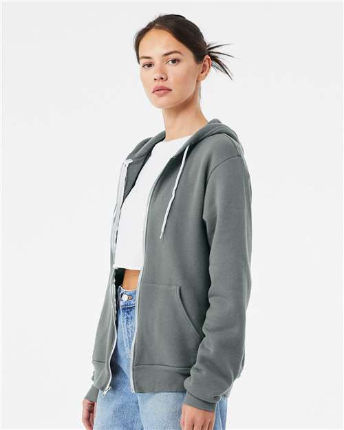 BELLA + CANVAS Unisex Sponge Fleece Full-Zip Hoodie Sweatshirt 3739 - HatFlow Company
