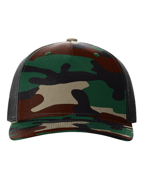 Richardson Printed Five-Panel Trucker Cap 112PFP - HatFlow Company