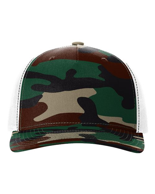 Richardson Printed Five-Panel Trucker Cap 112PFP - HatFlow Company