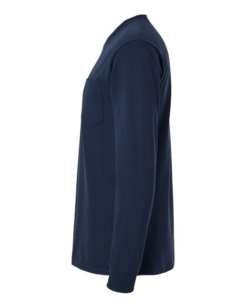 Gildan Unisex Ultra Cotton® Long Sleeve Pocket T-Shirt 2410