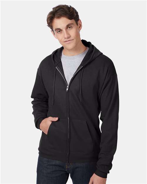 Hanes Unisex EcoSmart® Full-Zip Hooded Sweatshirt P180 - HatFlow Company