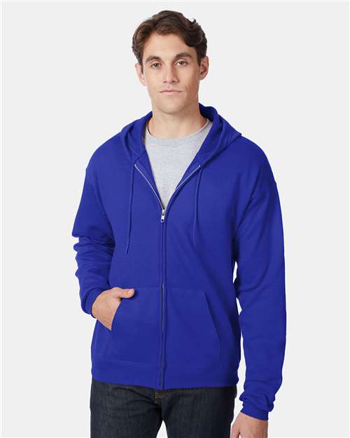 Hanes Unisex EcoSmart® Full-Zip Hooded Sweatshirt P180 - HatFlow Company