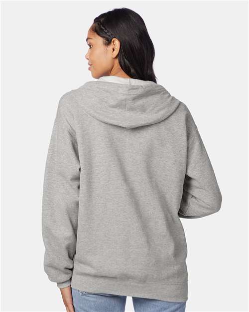 Hanes Unisex EcoSmart® Full-Zip Hooded Sweatshirt P180 - HatFlow Company