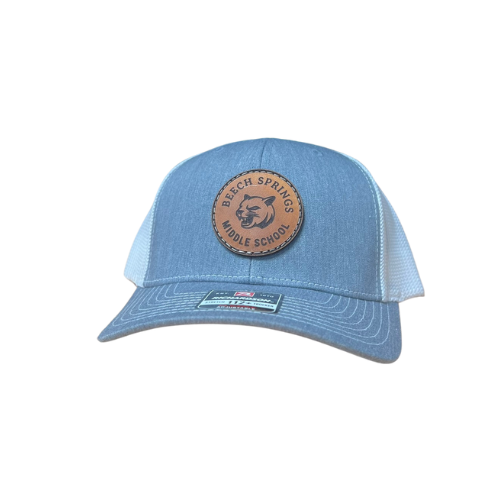 Beech Springs Middle School Leather Patch Trucker Hat - HatFlow Company