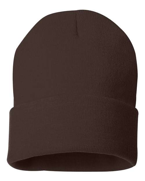 Sportsman 12" Solid Cuffed Beanie SP12 - HatFlow Company