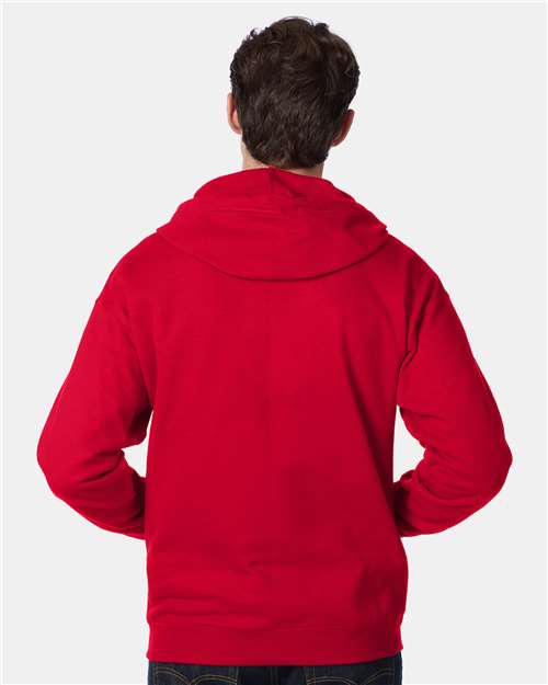 Hanes Unisex EcoSmart® Full-Zip Hooded Sweatshirt P180 - HatFlow Company