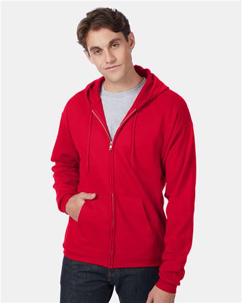 Hanes Unisex EcoSmart® Full-Zip Hooded Sweatshirt P180 - HatFlow Company