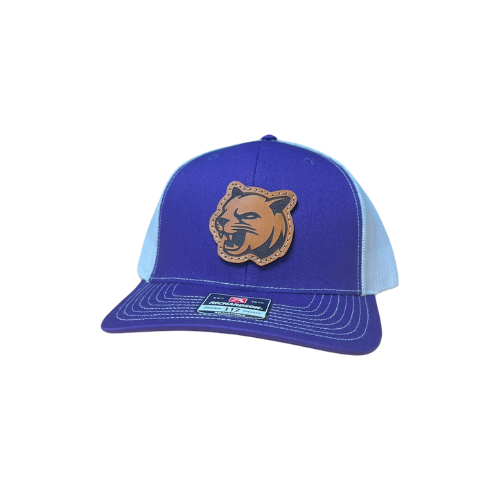 Beech Springs Middle School Leather Patch Trucker Hat Panther Logo - HatFlow Company