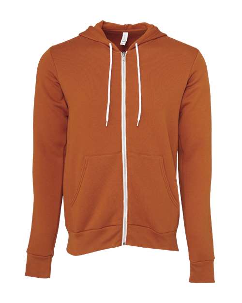 BELLA + CANVAS Unisex Sponge Fleece Full-Zip Hoodie Sweatshirt 3739 - HatFlow Company