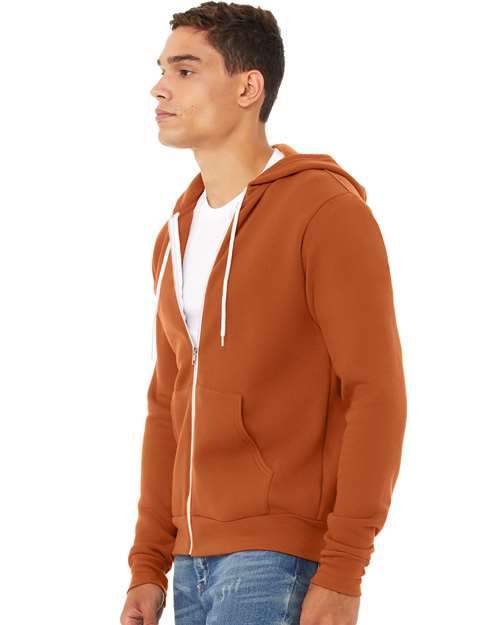 BELLA + CANVAS Unisex Sponge Fleece Full-Zip Hoodie Sweatshirt 3739 - HatFlow Company