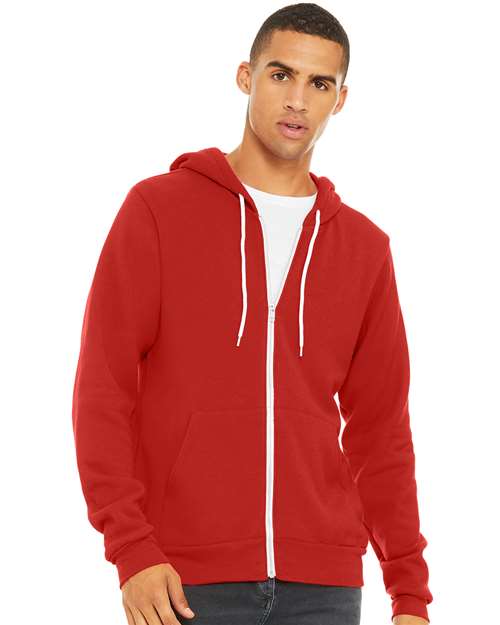 BELLA + CANVAS Unisex Sponge Fleece Full-Zip Hoodie Sweatshirt 3739 - HatFlow Company