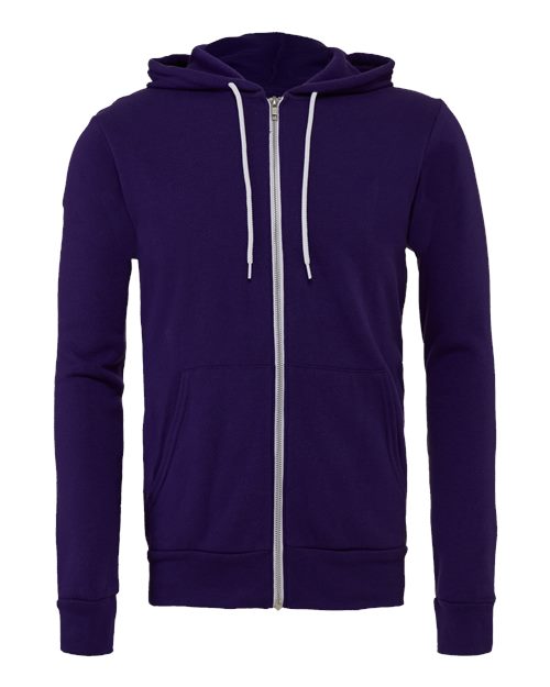 BELLA + CANVAS Unisex Sponge Fleece Full-Zip Hoodie Sweatshirt 3739 - HatFlow Company