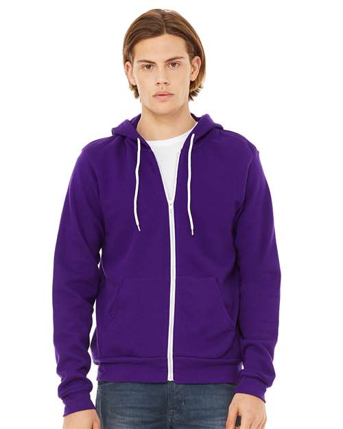 BELLA + CANVAS Unisex Sponge Fleece Full-Zip Hoodie Sweatshirt 3739 - HatFlow Company
