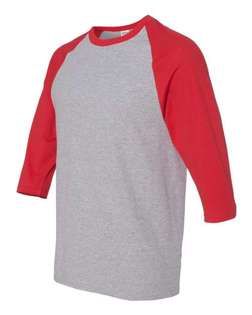Gildan Unisex Heavy Cotton™ Raglan Three-Quarter Sleeve T-Shirt 5700 - HatFlow Company