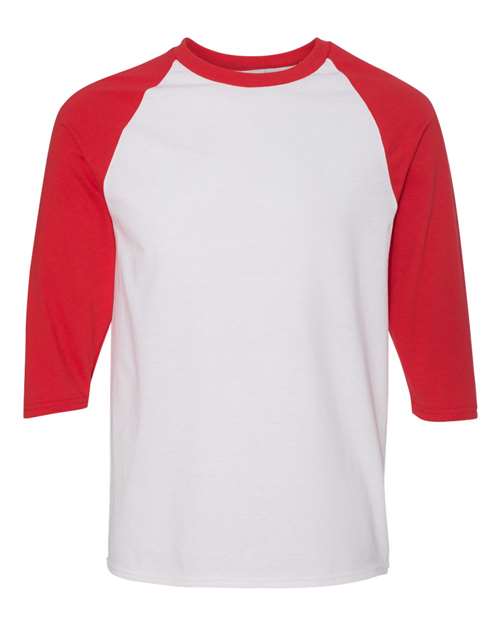 Gildan Unisex Heavy Cotton™ Raglan Three-Quarter Sleeve T-Shirt 5700 - HatFlow Company
