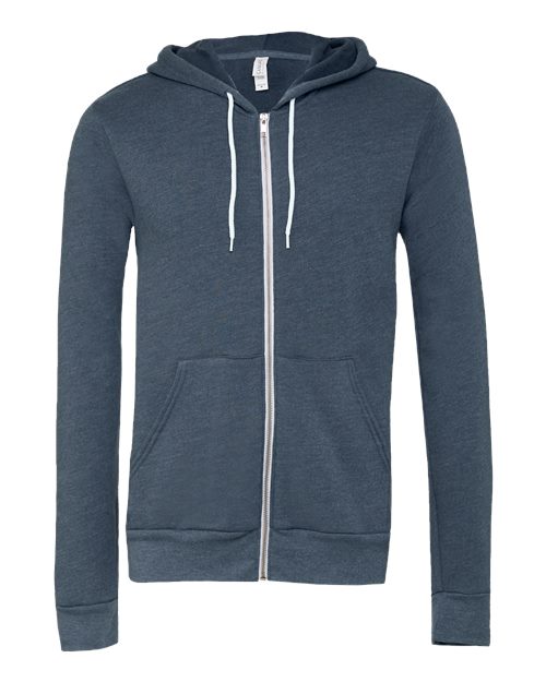 BELLA + CANVAS Unisex Sponge Fleece Full-Zip Hoodie Sweatshirt 3739 - HatFlow Company