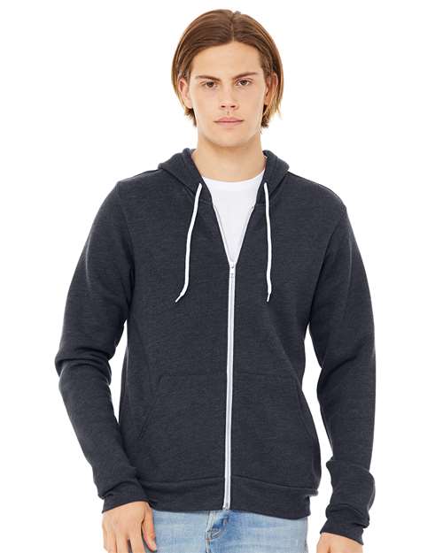 BELLA + CANVAS Unisex Sponge Fleece Full-Zip Hoodie Sweatshirt 3739 - HatFlow Company