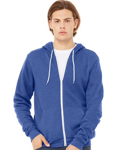 BELLA + CANVAS Unisex Sponge Fleece Full-Zip Hoodie Sweatshirt 3739 - HatFlow Company