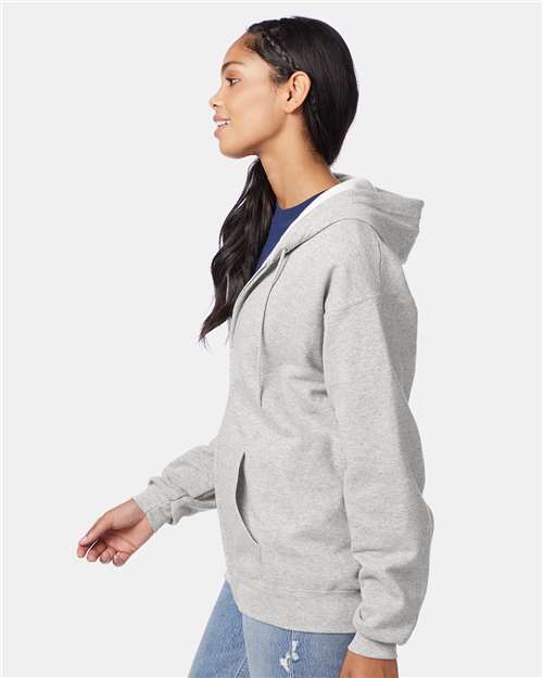 Hanes Unisex EcoSmart® Full-Zip Hooded Sweatshirt P180 - HatFlow Company