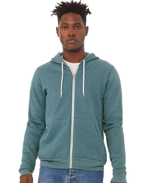 BELLA + CANVAS Unisex Sponge Fleece Full-Zip Hoodie Sweatshirt 3739 - HatFlow Company