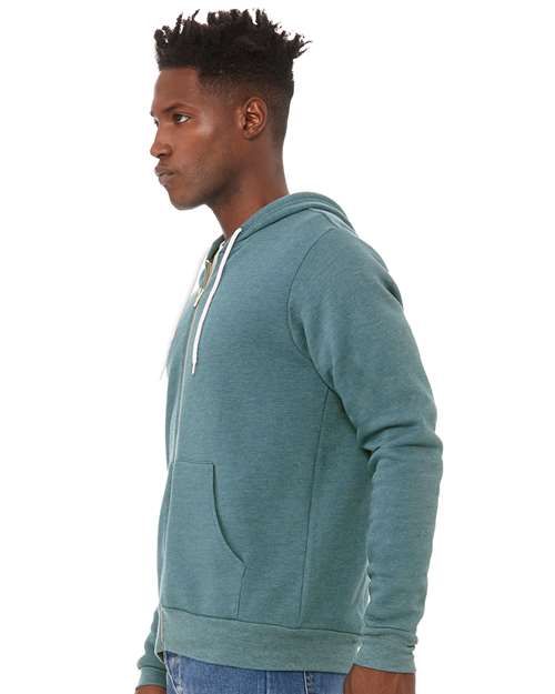 BELLA + CANVAS Unisex Sponge Fleece Full-Zip Hoodie Sweatshirt 3739 - HatFlow Company