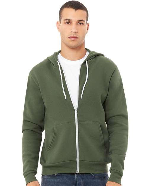 BELLA + CANVAS Unisex Sponge Fleece Full-Zip Hoodie Sweatshirt 3739 - HatFlow Company