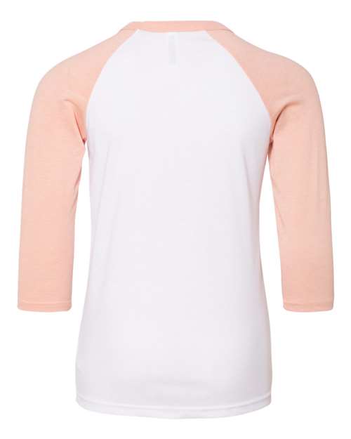 BELLA + CANVAS Youth Three-Quarter Sleeve Baseball Tee 3200Y