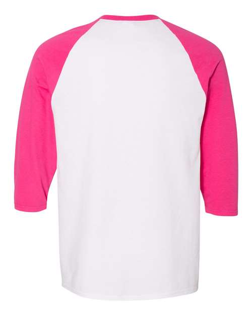 Gildan Unisex Heavy Cotton™ Raglan Three-Quarter Sleeve T-Shirt 5700 - HatFlow Company