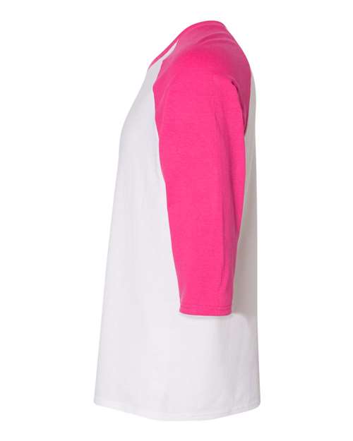 Gildan Unisex Heavy Cotton™ Raglan Three-Quarter Sleeve T-Shirt 5700 - HatFlow Company