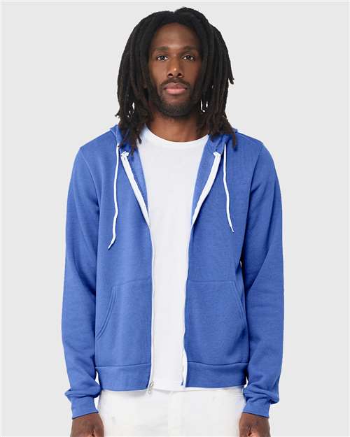 BELLA + CANVAS Unisex Sponge Fleece Full-Zip Hoodie Sweatshirt 3739 - HatFlow Company