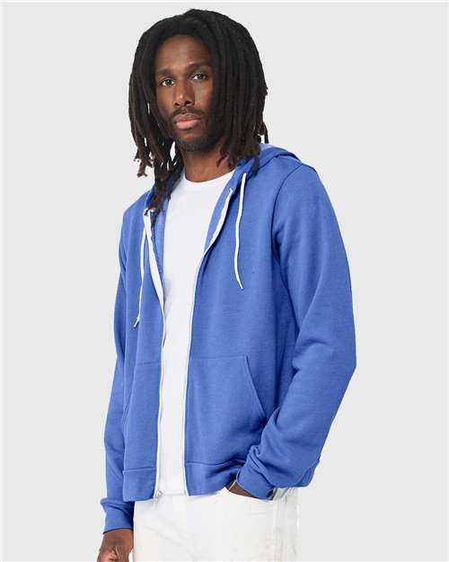 BELLA + CANVAS Unisex Sponge Fleece Full-Zip Hoodie Sweatshirt 3739 - HatFlow Company