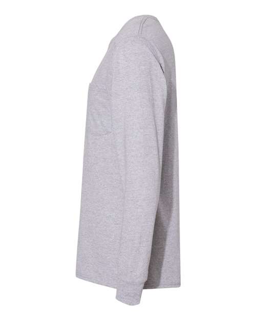 Hanes Unisex Workwear Long Sleeve Pocket T-Shirt W120 - HatFlow Company