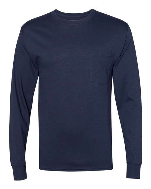 Hanes Unisex Workwear Long Sleeve Pocket T-Shirt W120 - HatFlow Company